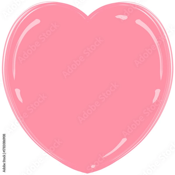 Obraz Glossy Pink Valentine's Day Heart Element