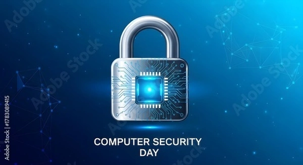 Obraz Secure your digital world with this powerful cybersecurity graphic