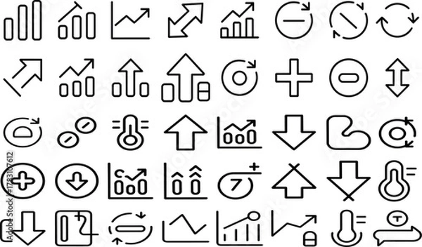 Obraz Diagrams Illustration Business Charts Data Analytics Vector Isolated on Transparent