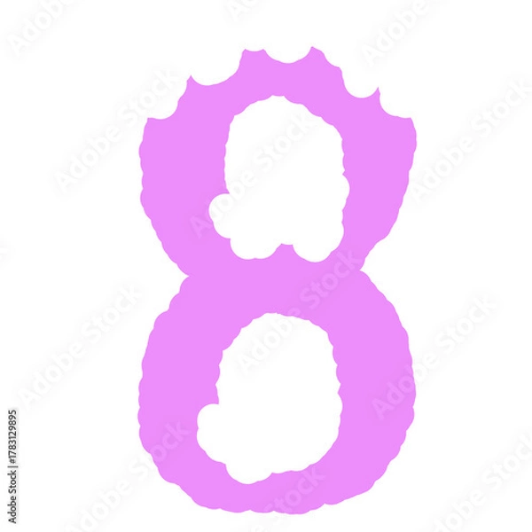 Obraz Pink Number eight with snow