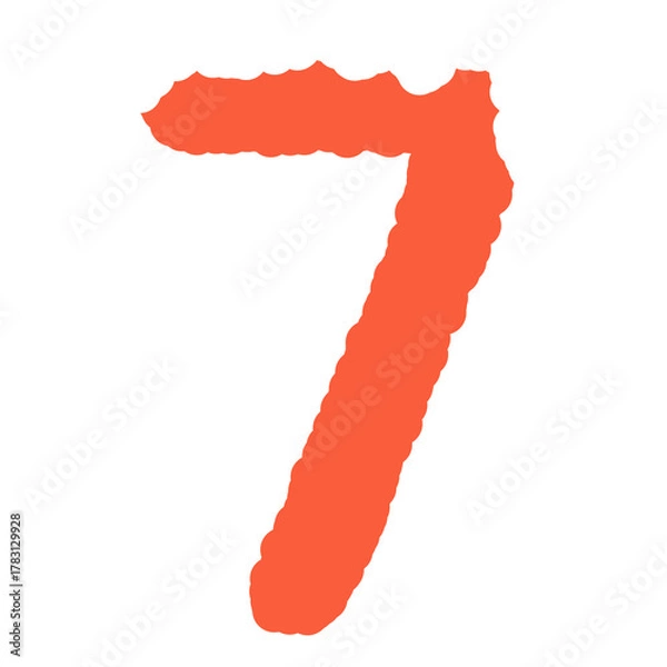 Fototapeta Number seven with snow