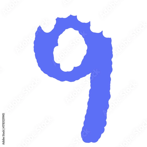 Fototapeta Number nine with snow