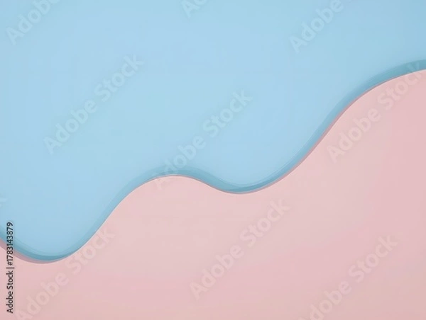 Fototapeta Pastel blue and pink wavy background for presentations and graphic design projects