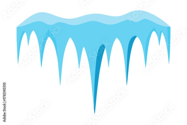 Fototapeta icicles on a white background