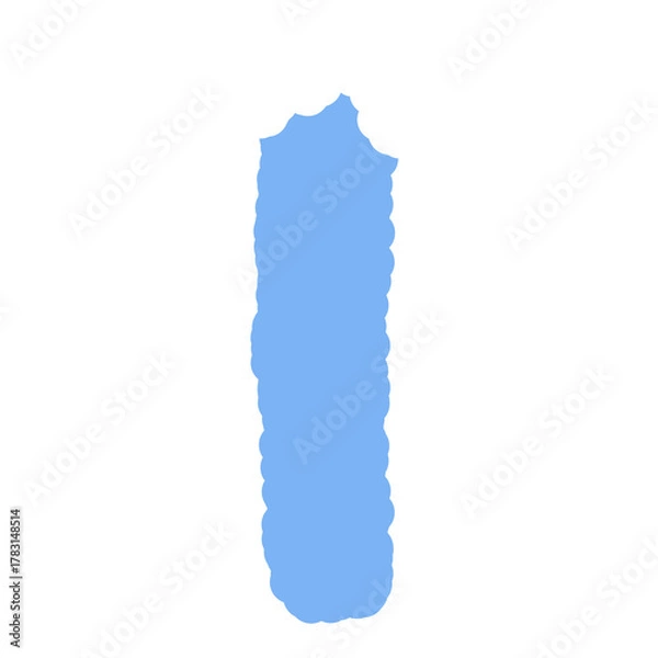 Fototapeta Blue number one with snow