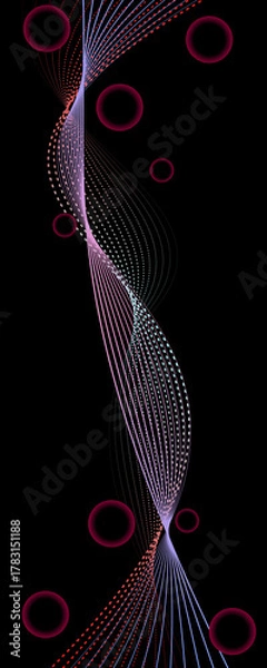 Obraz Abstract Data Flow Electric Wave: Neon pink and purple Abstraction Future Beats: Soundwave Rhythms Quantum Energy: Particles in Motion