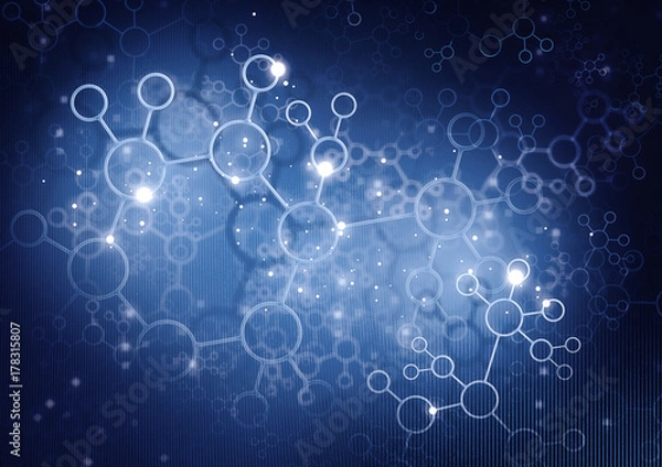 Obraz science molecular elements background