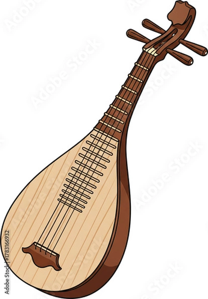 Fototapeta Pipa Four-String Lute