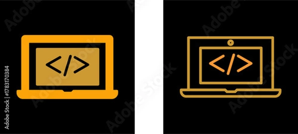 Fototapeta Coding Computer Vector Icon