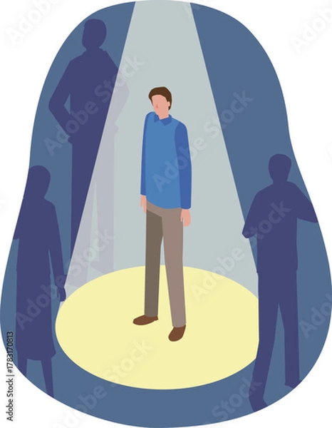 Obraz 孤独を感じる男性