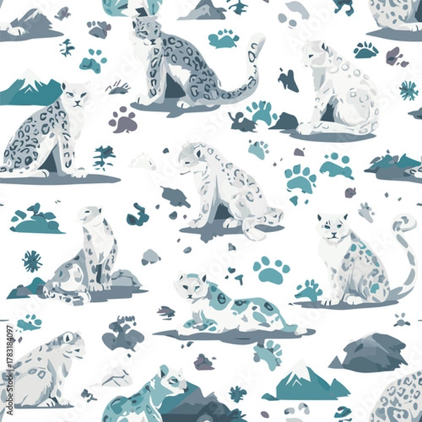 Obraz white leopards day