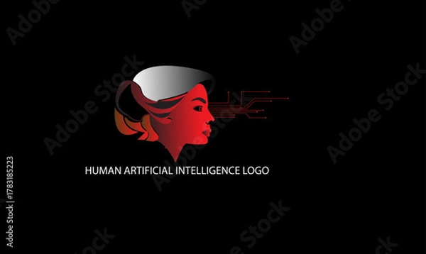 Obraz Artificial Intelligence & Humanity Symbol