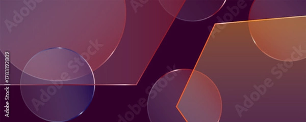 Fototapeta Abstract geometric colorful neon circular illustration design background. vector illustrations