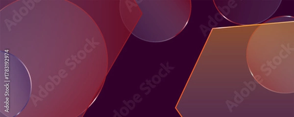 Fototapeta Abstract geometric colorful neon circular illustration design background. vector illustrations