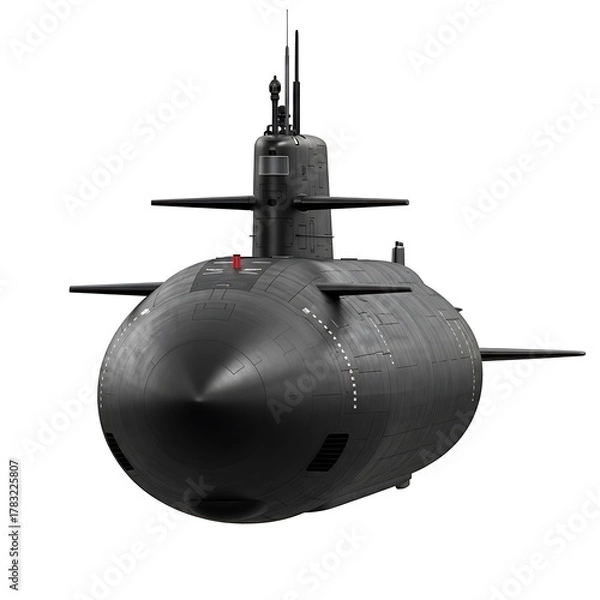 Obraz Front View of a Submarine - Naval Power and Underwater Technology.
