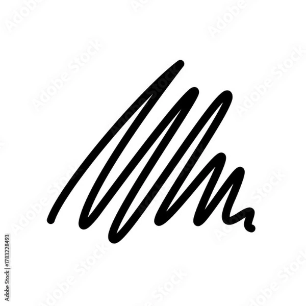 Obraz Hand-Drawn Scribble Line Doodle | Creative Hand Scribble Drawing Element