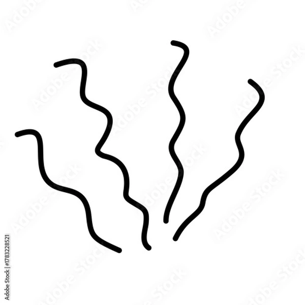 Obraz Hand-Drawn Wavy Lines Doodle | Creative Doodle Design