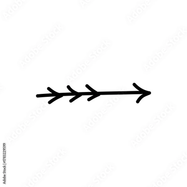 Obraz Hand-Drawn Arrow Line Doodle