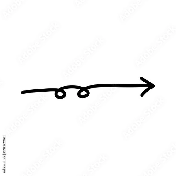 Obraz Hand-Drawn Random Arrow Doodle