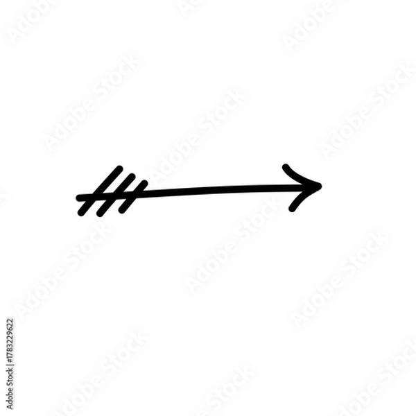 Obraz Hand-Drawn Arrow Line Doodle