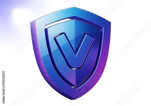 Obraz Powerful Shield Icon Graphic Design.