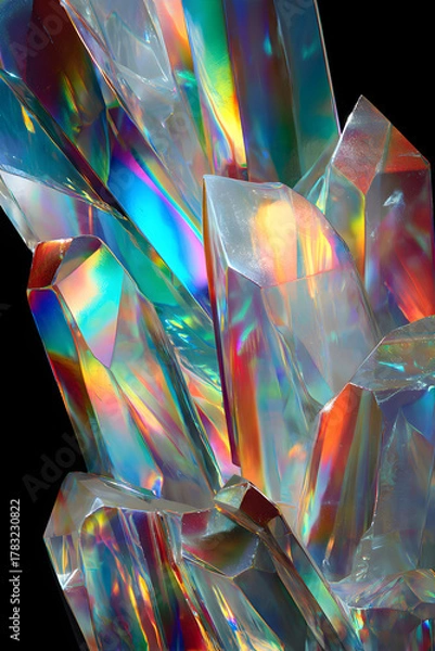 Fototapeta Exploring the Mystique of ridescent Light Reflection: A Visual Journey into Coorful Splendor and Reflectd Radiance