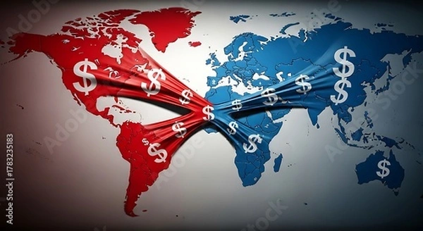 Obraz Global Financial Interconnections.