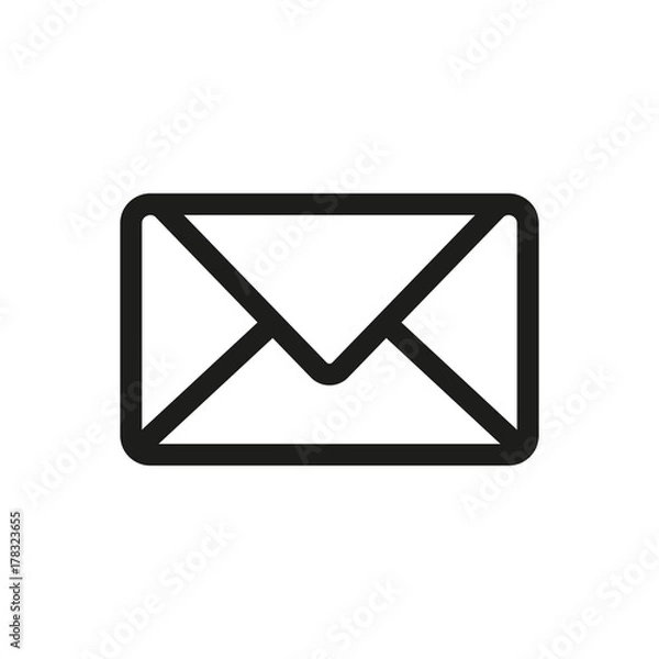 Obraz Email Icon Vector Fat Design Editable Stroke. 512x512 Pixel Perfect.