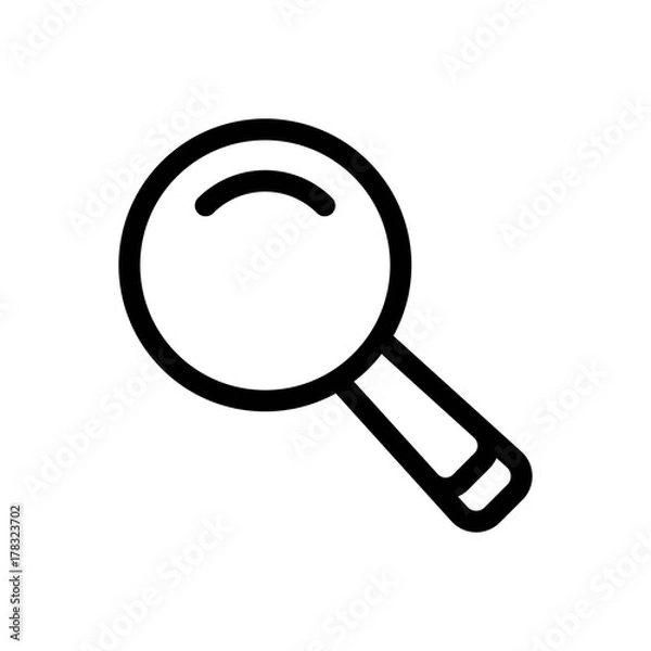 Obraz Search Icon Vector Fat Design Editable Stroke. 512x512 Pixel Perfect.