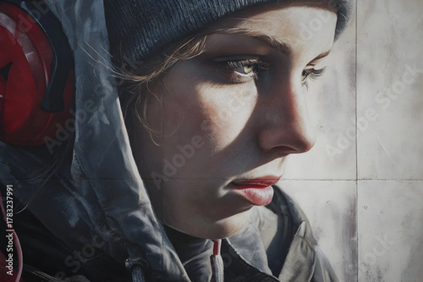 Obraz Urban Expressions: Captivaing and Unique Graffiti Muals That Transform City Spces into Artistic Landscaps of Colorful Creativity ad Cultural Stories