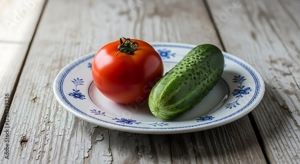 Obraz Fresh Vegetables on Plate.
