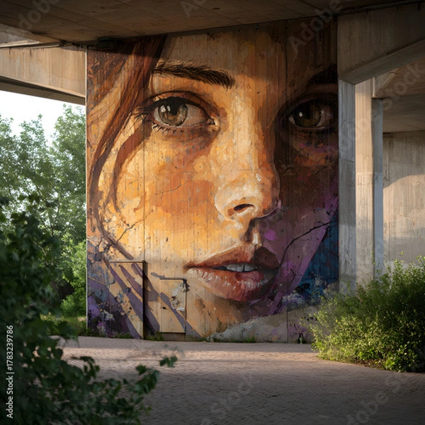 Obraz Urban Expressions: Captivaing and Unique Graffiti Muals That Transform City Spces into Artistic Landscaps of Colorful Creativity ad Cultural Stories