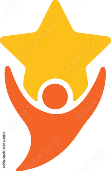 Fototapeta Creative vector design representing success, growth, and achievement. Ideal for education, business, or motivational concepts in branding and infographics.