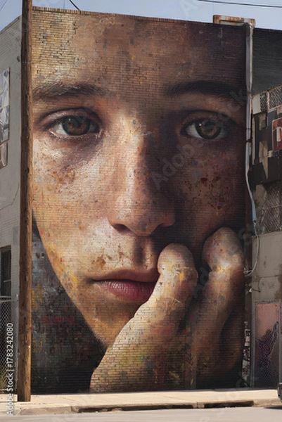 Fototapeta Urban Expressions: Captivaing and Unique Graffiti Muals That Transform City Spces into Artistic Landscaps of Colorful Creativity ad Cultural Stories