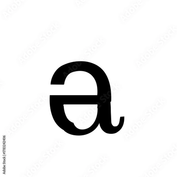 Obraz Letter A Grunge Typography - Distressed Capital Alphabet Character Bold Vintage Font Textured Monogram Design Weathered Rustic Letterform Black Graphic Element for Logo Brand Initial Vector Illustrati