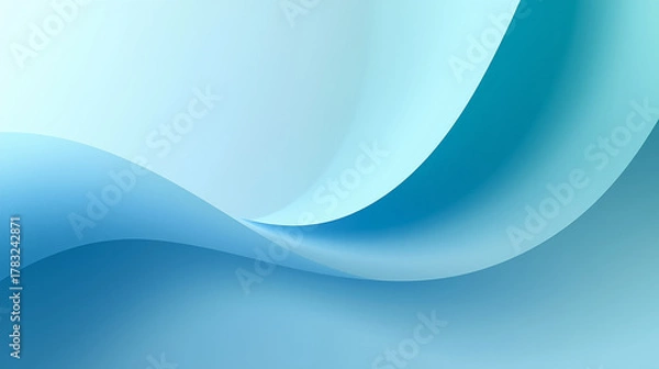Obraz Smooth Blue Gradient Flow Background – Minimal Abstract Design