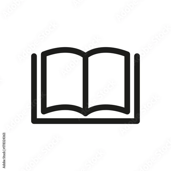 Obraz Book Icon Vector Fat Design Editable Stroke. 512x512 Pixel Perfect.