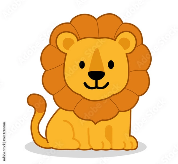 Obraz lion cartoon isolated on white