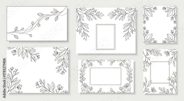 Obraz Elegant Floral Frame Designs.