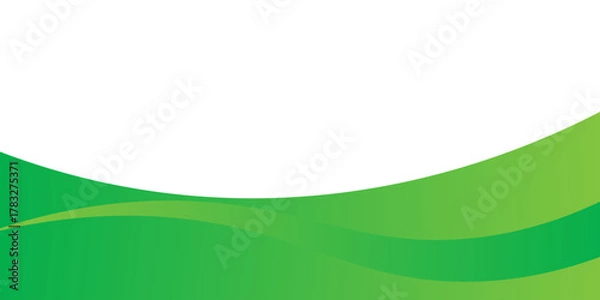 Fototapeta background green abstract wave with light, modern design