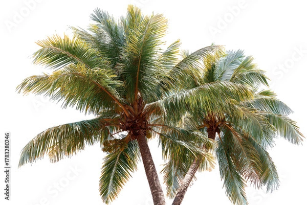 Obraz Tropical palm trees with vibrant fronds