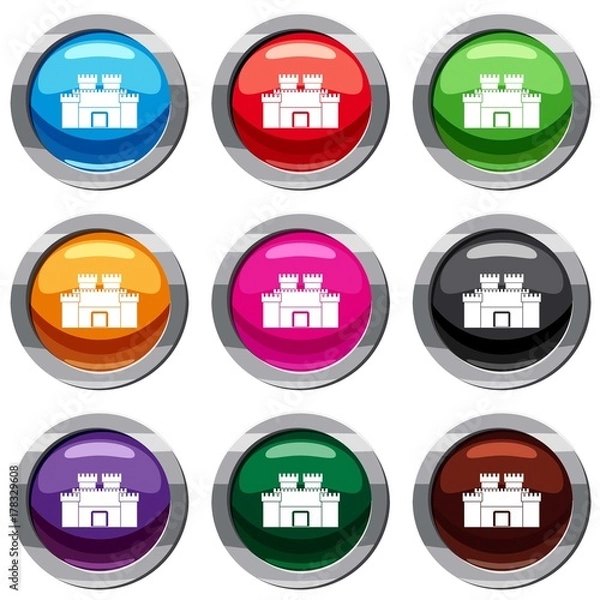 Fototapeta Ancient fortress set 9 collection