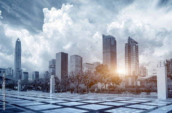 Obraz Skyscrapers in the city of technology, China is Shenzhen.