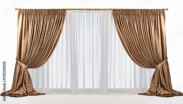 Fototapeta Curtain Isolated For Elegant Stylish Decorative Modern Classic Luxurious Fabric Drapery Versatile And Interior