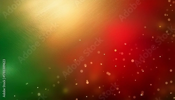 Fototapeta Soft Gradient Background With Shimmering Texture In Red Green And Gold Tones Creating Subtle And Festive Christmas Atmosphere With Delicate And Smooth Appearance