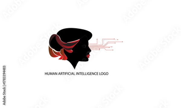 Obraz Human artificial intelligence design,