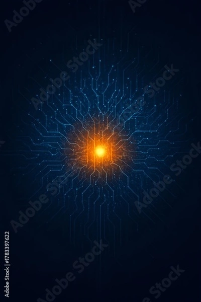 Obraz blue star burst