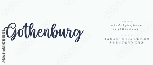 Fototapeta A bold and stylish handwritten font with confident strokes and elegant movement, ideal for brand logos, headlines, and packaging.