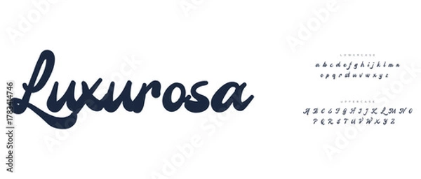 Fototapeta A sophisticated and flowing signature font with luxurious curves and soft contrasts — perfect for elegant invitations, logos, and fashion branding.