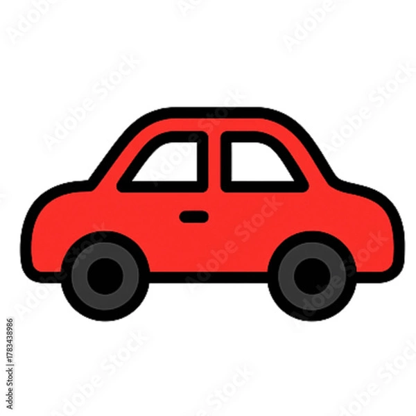 Obraz Red Sports Car Vector